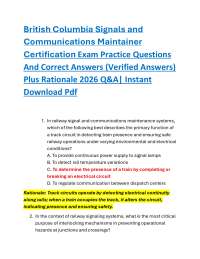 British Columbia Signals and Communications Maintainer Certification Exam Practice Quest