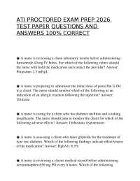 ATI Proctored Exam Prep 2026 – Practice Questions and Answers Study Guide