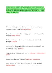 CIBTAC THEORY THEORY EXAM 2024/ LATEST 2024 WITH ACTUAL QUESTIONS AND CORRECT VERIFIED AN