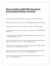 BMW Members 2026: Questions and Answers Study Guide