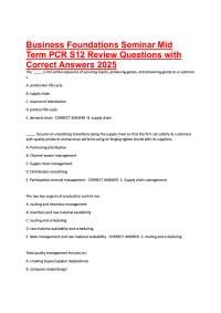 Business Foundations Seminar Midterm 2026 – Practice Questions with Correct Answers & Comp