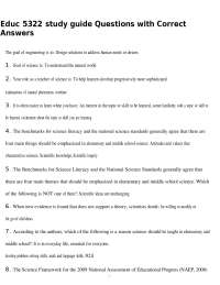 EDUC 5322 study guide questions with correct answers