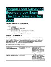 2026/2027 Complete Oregon Land Surveying Boundary Law Test Bank | 60 Exam Questions