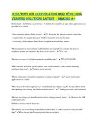 2026/2027 IC3 Certification Quiz with 100% Verified Solutions Latest | Graded A+