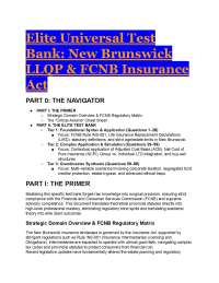 2026/2027 NB LLQP & FCNB Insurance Act Test Bank (88 Q&A)