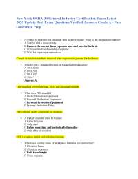 New York OSHA 30 General Industry Certification Exam Latest 2026 Update Real Exam Questio