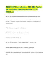 2026/2027 Living Online - IC3 GS5 Review with Verified Solutions Latest 2026 | Rated A+