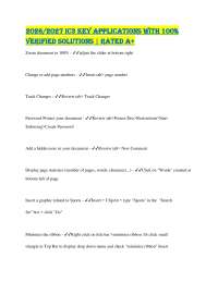2026/2027 IC3 Key Applications with 100% Verified Solutions | Rated A+