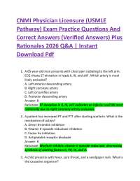 CNMI Physician Licensure (USMLE Pathway) Exam Practice Questions And Correct Answers (Ve