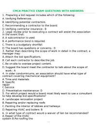 CMCA PRACTICE EXAM QUESTIONS WITH ANSWERS