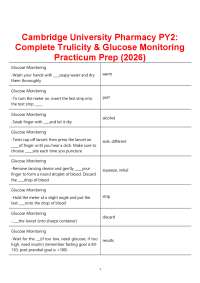 Cambridge University Pharmacy PY2: Complete Trulicity & Glucose Monitoring Practicum Prep