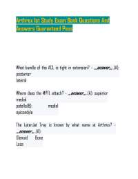 Arthrex Iot Study Exam Bank Questions And Answers Guaranteed Pass