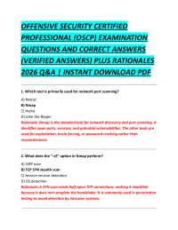 OFFENSIVE SECURITY CERTIFIED PROFESSIONAL (OSCP) EXAMINATION QUESTIONS
