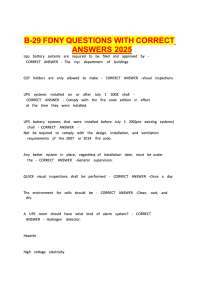 B-29 FDNY Exam Questions with Correct Answers 2026 | Fire Department NYC Promotional Test