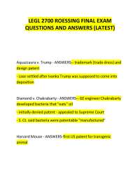 LEGL 2700 ROESSING FINAL EXAM QUESTIONS AND ANSWERS (LATEST)