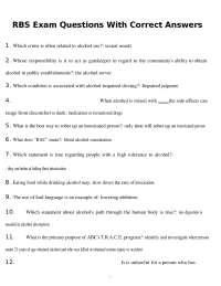 RBS Exam Questions with correct Answers