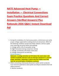 NATE Advanced Heat Pump — Installation — Electrical Connections Exam Practice Questions