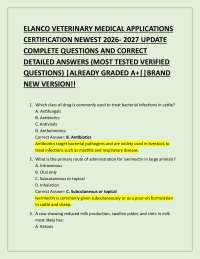 ELANCO VETERINARY MEDICAL APPLICATIONS CERTIFICATION NEWEST 2026- 2027 UPDATE COMPLETE Q