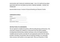 DISCOUNTED CASH FLOW (DCF) MODELING EXAM - (30) UP-TO-DATE ACTUAL EXAM QUESTIONS AND 100%