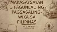 Kasaysayan ng Pagsasalin Wika-Filipino
