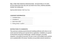 WALL STREET PREP FINANCIAL MODELING EXAM - (90 QUESTIONS) UP-TO-DATE ACTUAL EXAM QUESTIONS