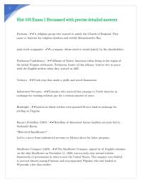 Hist 105 Exam 1 Broussard with precise detailed answers