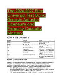 2026/2027 Georgia Adjuster License Exam Test Bank