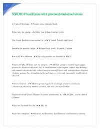SGRHO Final Exam with accurate detailed solutions