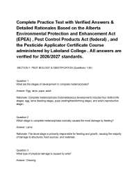 Complete Practice Test with Verified Answers & Detailed Rationales Based on the Alberta En