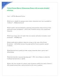 United States History Edmentum Exam with accurate detailed solutions