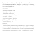 FLORIDA COLLEGE PLACEMENT ENGLISH TEST – QUESTIONS AND CORRECT ANSWERS (VERIFIED ANSWERS)