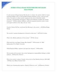 SGRHO FINAL EXAM WITH PRECISE DETAILED SOLUTIONS