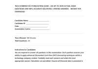 TECH COMPANY DCF FORECASTING EXAM - (30) UP-TO-DATE ACTUAL EXAM QUESTIONS AND 100% ACCURAT