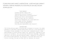 FLORIDA RECOVERY AGENT LICENSING EXAM – QUESTIONS AND CORRECT ANSWERS (VERIFIED ANSWERS)