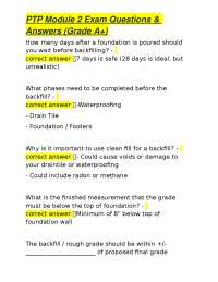 PTP Module 2 Exam Questions & Answers (Grade A+)