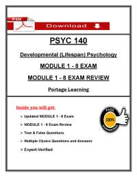 PSYC 140 Modules 1–8 Exam Bundle (2025 Q&A Portage Learning