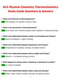 ACS Physical Chemistry Thermochemistry Study Guide Exam Latest 2026 Actual Questions PDF