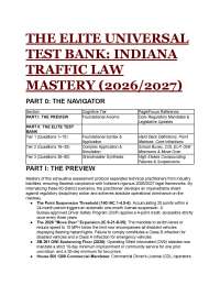 Indiana Traffic Law Mastery Test Bank 2026/2027: 60 Scenario Q&A
