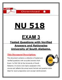 NU 518 Exam 3 – Advanced Patho (2026) Actual Questions and Answers (PDF)