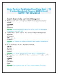 Master Gardener Certification Exam Study Guide – 150 Practice Questions & Answers (2026