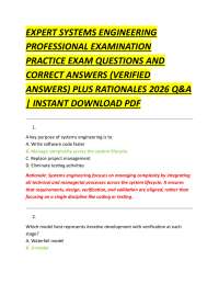 EXPERT SYSTEMS ENGINEERING PROFESSIONAL EXAMINATION PRACTICE EXAM QUESTIONS