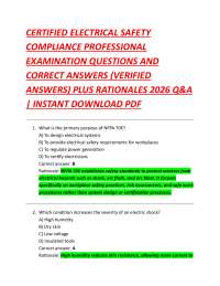 CERTIFIED ELECTRICAL SAFETY COMPLIANCE PROFESSIONAL EXAMINATION QUESTIONS