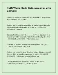 Swift Water Study Guide question with answers