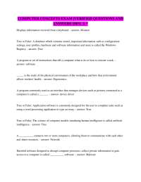 COMPUTER CONCEPTS EXAM