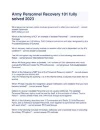 Army Personnel Recovery 101 Flash-Card 2026