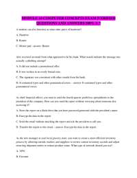 MODULE #10 COMPUTER CONCEPTS EXAM