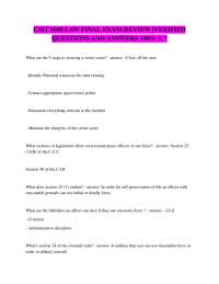 CSIT 1040 LAW FINAL EXAM REVIEW