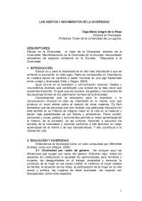 Diversidad desde los gestos a nivel educativo