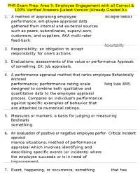 PHR Exam Prep: Area 5: Employee Engagement with all Correct & 100% Verified Answers |Lates