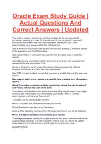 Oracle Exam Study Guide | Actual Questions And Correct Answers | Updated